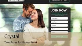  Presentation with dating - Presentation featuring subscription form on dating site background and a  colored foreground
