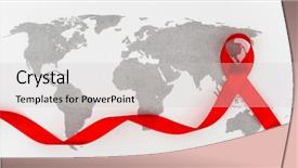  Presentation with substance abuse - PPT layouts having substance abuse - aids awareness red heart ribbon background and a light gray colored foreground