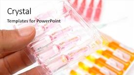  Presentation with vials - Theme having substance abuse - colorful vials against white background background and a pink colored foreground