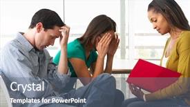  Presentation with abuse in relationship - Cool new presentation design with substance abuse - couple having relationship counselling backdrop and a ocean colored foreground