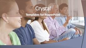  Presentation with group support - Slide set with substance abuse - meeting of support group background and a coral colored foreground