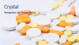 Presentation with pills - Amazing PPT layouts having substance abuse - pills backdrop and a sky blue colored foreground