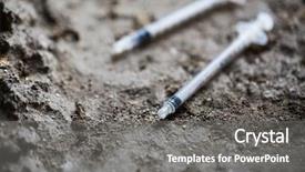  Presentation with substance abuse - PPT theme with substance abuse addiction and drug background and a gray colored foreground