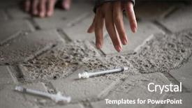  Presentation with drug addiction - Audience pleasing slides consisting of substance abuse addiction people backdrop and a gray colored foreground