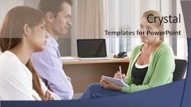  Presentation with counselling session - Amazing slide set having substance abuse counseling - couple having counselling session backdrop and a coral colored foreground