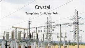  Presentation with circuit breaker - Audience pleasing slide deck consisting of substation with switch and breaker backdrop and a  colored foreground