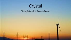  Presentation with substation - Presentation theme having substations - silhouette of a alectrical substation background and a light blue colored foreground