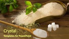  Presentation with crystal sugar - Slide deck featuring crystal sugar and lumps together background and a tawny brown colored foreground