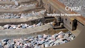  Presentation with railway survey - Colorful theme enhanced with substructure - close up of connection backdrop and a violet colored foreground