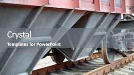  Presentation with dry pineapple close up many - PPT theme featuring substructure - closeup of a railroad carriage background and a  colored foreground