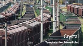  Presentation with autonomous cars - PPT layouts enhanced with rear view of a young man with bicycle on summer nature background healthy lifestyle concept copyspace background and a tawny brown colored foreground