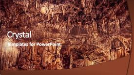  Presentation with beautiful nature - PPT layouts having subterranean - cango cave beautiful natural attraction background and a tawny brown colored foreground