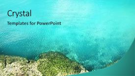 Presentation with clear water - Cool new presentation theme with subterranean - cenote mangrove clear turquoise water backdrop and a arctic colored foreground