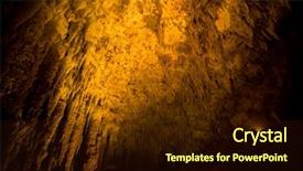  Presentation with cave - Audience pleasing presentation theme consisting of subterranean - stalactites in gyukusendo cave backdrop and a wine colored foreground