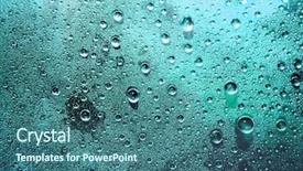  Presentation with subtle - Slide set having subtle - blue water drop for background background and a ocean colored foreground