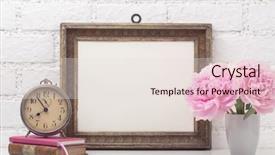  Presentation with books flowers - Audience pleasing PPT layouts consisting of subtle - feminine mock-up with vintage photo backdrop and a lemonade colored foreground