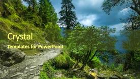 Presentation with nepal - Slide set enhanced with subtropical forest in nepal background and a tawny brown colored foreground