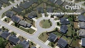  Presentation with neighborhood - Presentation enhanced with suburban culdesac homes aerial background and a dark gray colored foreground