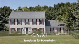  Presentation with maroon - Slide set having suburban home with maroon shutters background and a violet colored foreground