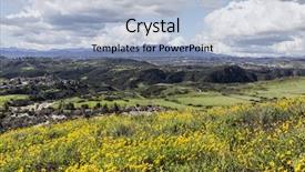  Presentation with people of los angeles - Slide set featuring suburban thousand oaks near los background and a light blue colored foreground