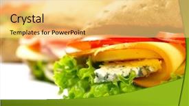  Presentation with fresh start for children - Audience pleasing slides consisting of subway resaturant - fresh baguettes close-up backdrop and a  colored foreground