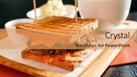  Presentation with beer and wine - Beautiful slides featuring subway resaturant - sandwich with beer backdrop and a yellow colored foreground