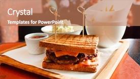  Presentation with beer and wine - Amazing slide set having subway resaturant - sandwich with beer backdrop and a  colored foreground