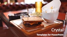  Presentation with craft beer ingredients for malting - PPT theme enhanced with subway resaturant - sandwich with beer background and a tawny brown colored foreground