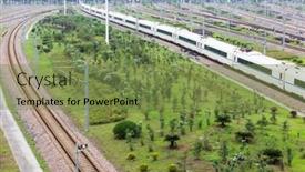 Presentation with modern building - Cool new slides with subway-station-of-shanghai-chian backdrop and a tawny brown colored foreground