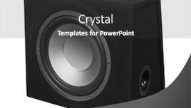  Presentation with speaker - PPT layouts featuring subwoofer-speaker-isolated-on-white background and a dark gray colored foreground
