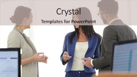  Presentation with team discussion - Amazing slides having succesion planning - friendly business team having discussion backdrop and a soft green colored foreground