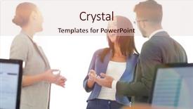  Presentation with team discussion - Slides having succesion planning - friendly business team having discussion background and a lemonade colored foreground