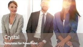  Presentation with confident - Slides having succesion planning - smiling and confident business team background and a  colored foreground