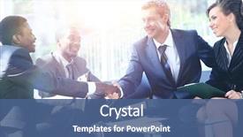  Presentation with business partner people joining hand - PPT theme with success - business people shaking hands background and a ocean colored foreground