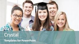  Presentation with certificate - Colorful presentation enhanced with university success - education and competition concept backdrop and a seafoam green colored foreground