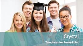  Presentation with competition - PPT theme consisting of university success - education and competition concept background and a teal colored foreground
