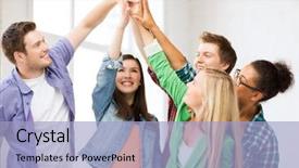  Presentation with friendship school - PPT theme having celebrating success - education and friendship concept background and a light blue colored foreground