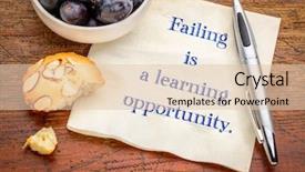  Presentation with opportunity - Slide set consisting of failing is a learning opportunity background and a  colored foreground
