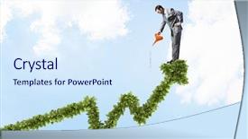  Presentation with success - Colorful theme enhanced with success - make your income grow backdrop and a sky blue colored foreground