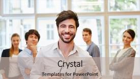  Presentation with entrepreneur - Presentation design featuring success - successful businessman as entrepreneur background and a mint green colored foreground