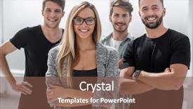  Presentation with successful women entrepreneurs - Presentation design featuring success - successful entrepreneurs stand together background and a tawny brown colored foreground