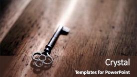  Presentation with desk - Audience pleasing slides consisting of success - vintage key on an grungy backdrop and a tawny brown colored foreground