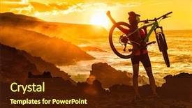  Presentation with achievement mountain - Audience pleasing PPT theme consisting of success achievement accomplishment and winning backdrop and a tawny brown colored foreground