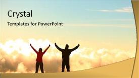  Presentation with joy - Presentation with success achievement and accomplishment concept background and a sky blue colored foreground