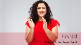  Presentation with red grey - Presentation design featuring acknowledgement - success acknowledgment and appreciation concept background and a crimson colored foreground