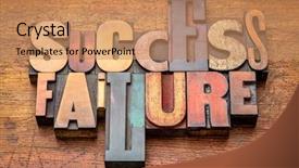  Presentation with failure - Beautiful slide set featuring success and failure - word abstract backdrop and a  colored foreground