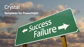  Presentation with blue green - PPT theme featuring success and failure green road background and a gray colored foreground
