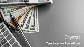  Presentation with business profit - Cool new slide deck with success-and-got-profit backdrop and a gray colored foreground