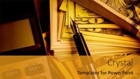  Presentation with business profit - Presentation theme consisting of success-and-got-profit background and a gold colored foreground