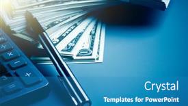  Presentation with business calculator - Audience pleasing slide deck consisting of success-and-got-profit backdrop and a teal colored foreground